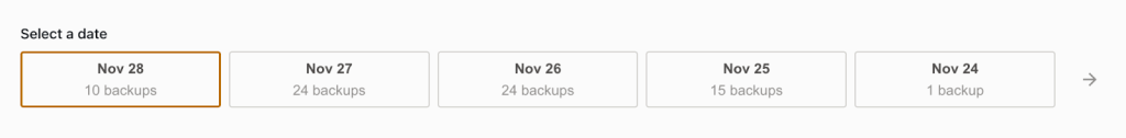 Database backup filters