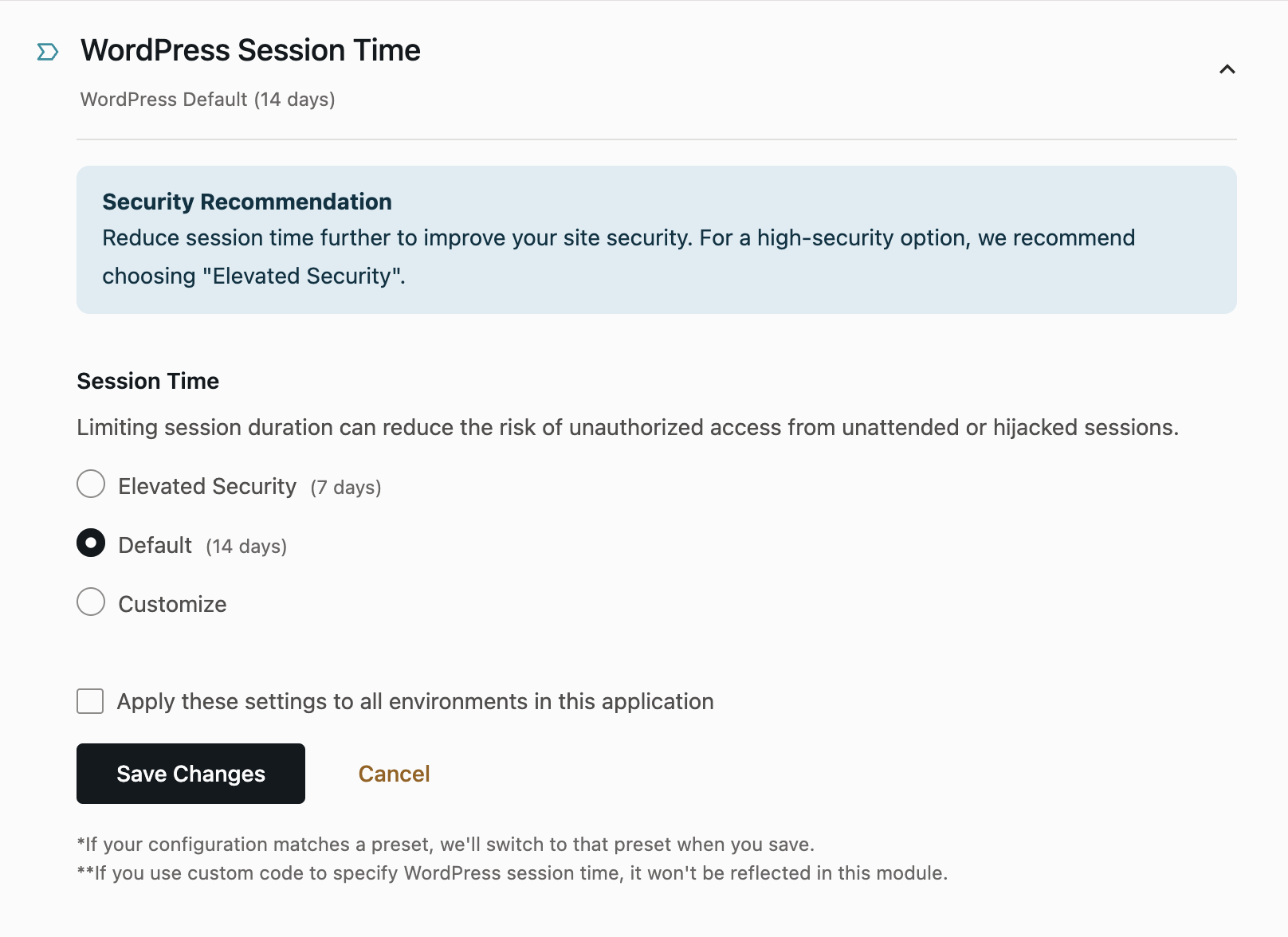 Security controls overview