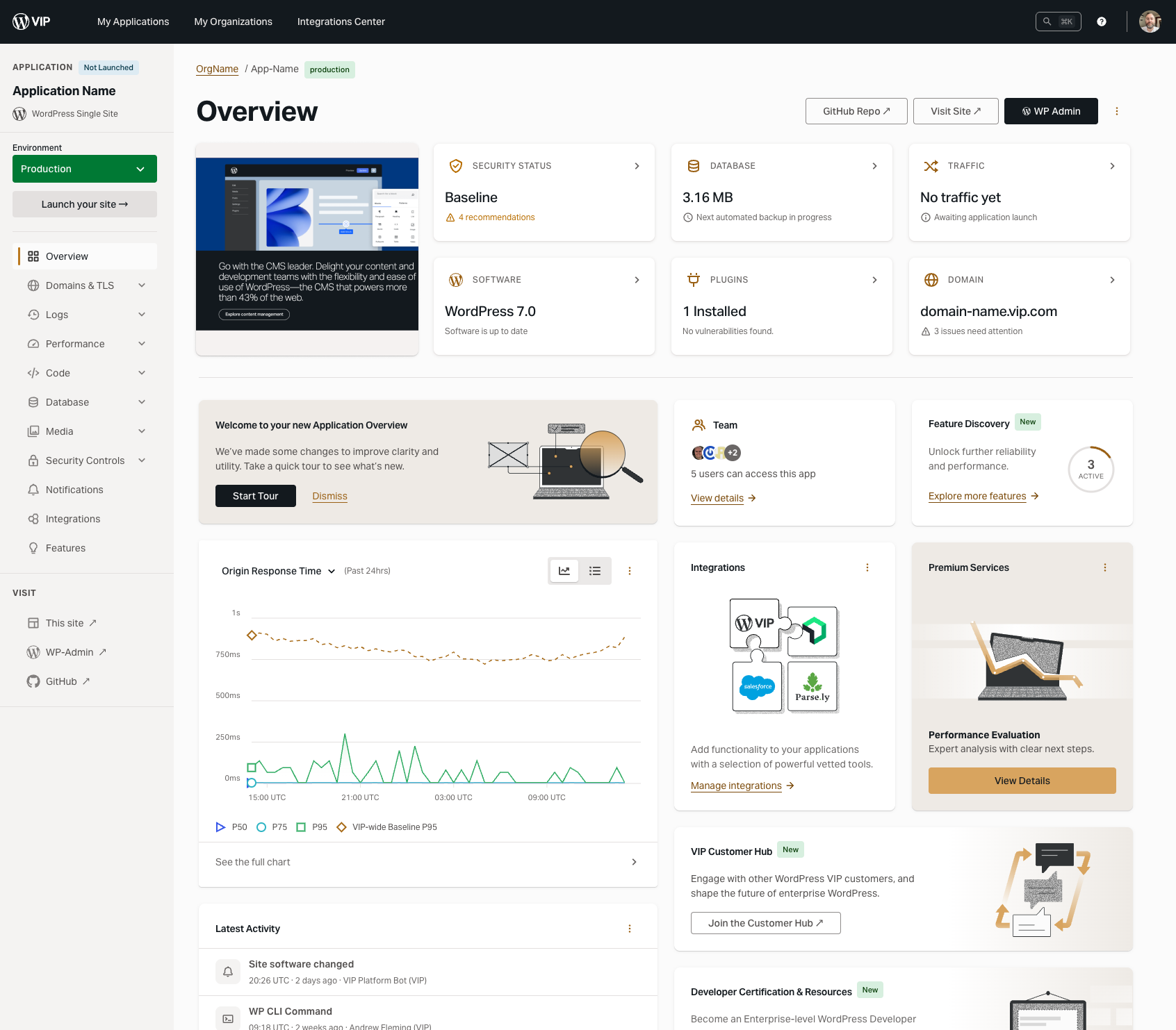 Overview In App New Features: Application Overview Redesign and Feature Discovery Page ...
